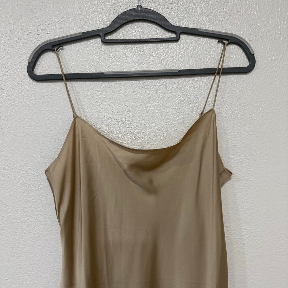 J. Crew Gwenyth Slip Dress Luster Charmeuse in Camel Tan Gold BV496 Size 8 - Picture 3 of 8